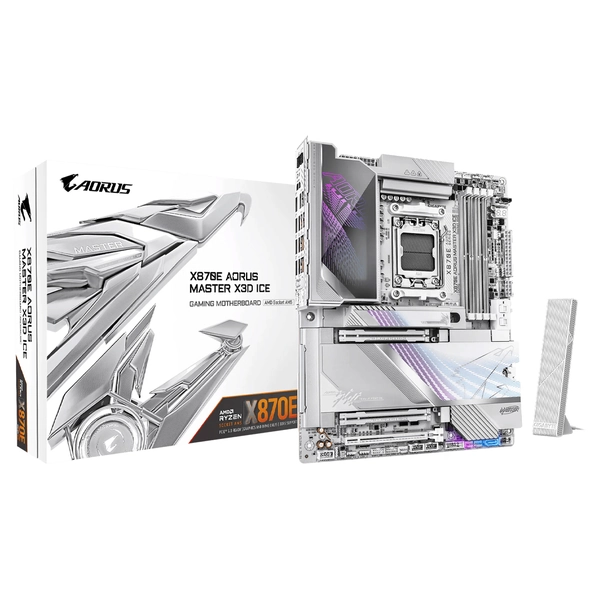 Buy Gigabyte X870E Aorus Master X3D Ice Motherboard [X870E-AORUS-MASTER-X3D-ICE] | PC Case Gear Australia
