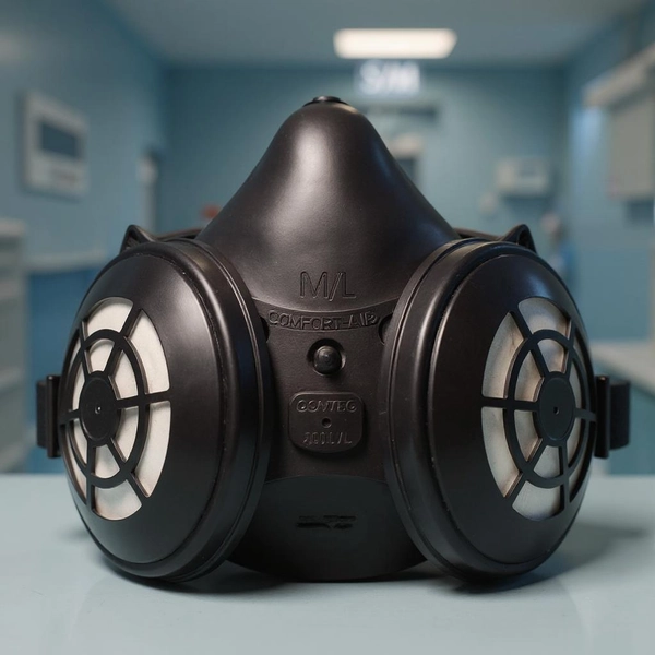 COMFORT-AIR®Nx BLACK ELASTOMERIC RUBBER HALF MASK W/O EXHALATION VALVE WITH N95 FILTERS