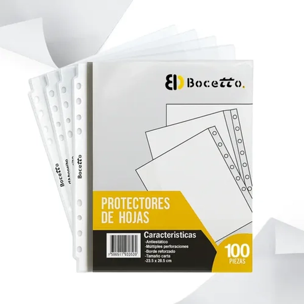 Protector De Hojas Bocetto Tamaño Carta Paquete Con 100pzs