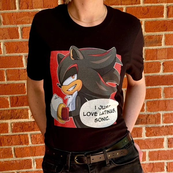 Shadow the Hedgehog "i Love Latinas" T-shirt - Etsy