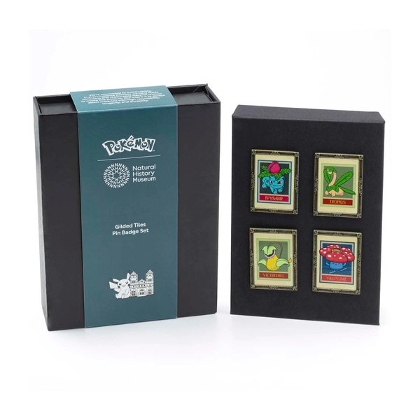 Pokémon × Natural History Museum: Botanical Panel Pin Box Set (4-Pack)