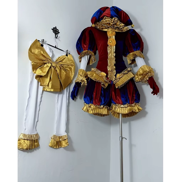Op maat gemaakt spel Joker cosplay kostuum vrouwen luxe nar fluwelen pak vintage circus clown kostuum met hoed - AliExpress 200000532
