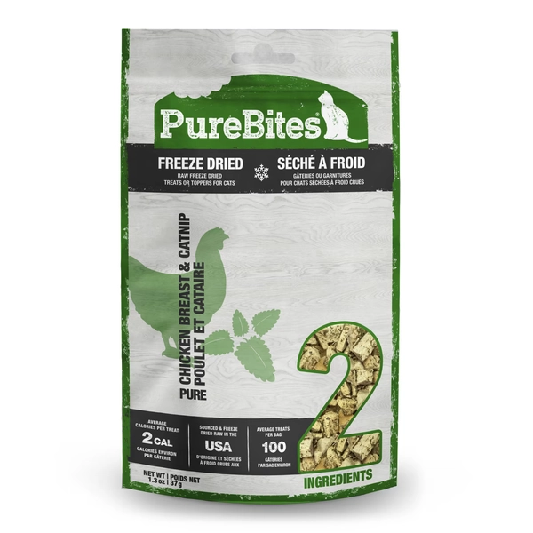 PureBites Chicken Breast & Catnip Freeze Dried Cat Treats, 1.3 oz.