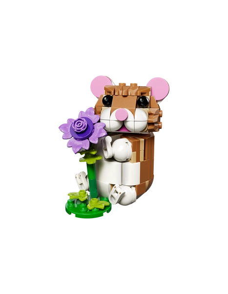Cute Hamster with a Flower