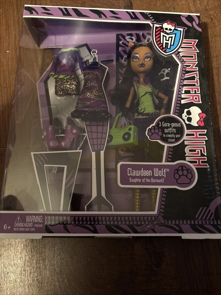 2013 MONSTER HIGH I LOVE FASHION 3 GORE-GEOUS OUTFITS CLAWDEEN WOLF
