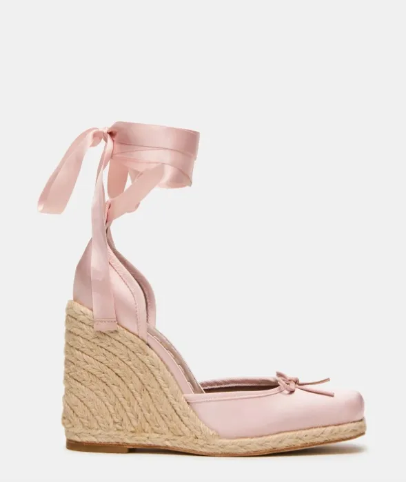 Varina Blush Satin Wedges