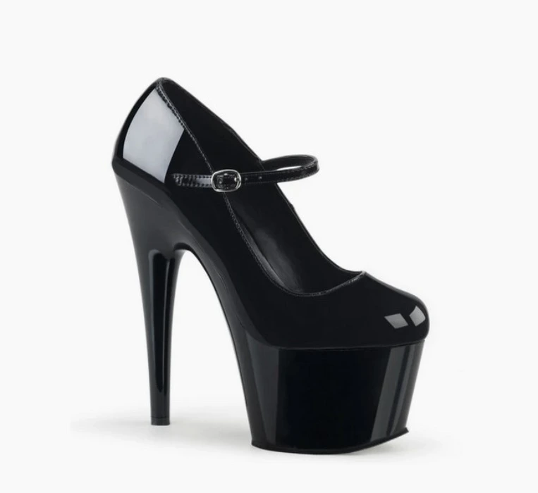 Pleaser Black Patent Mary Janes