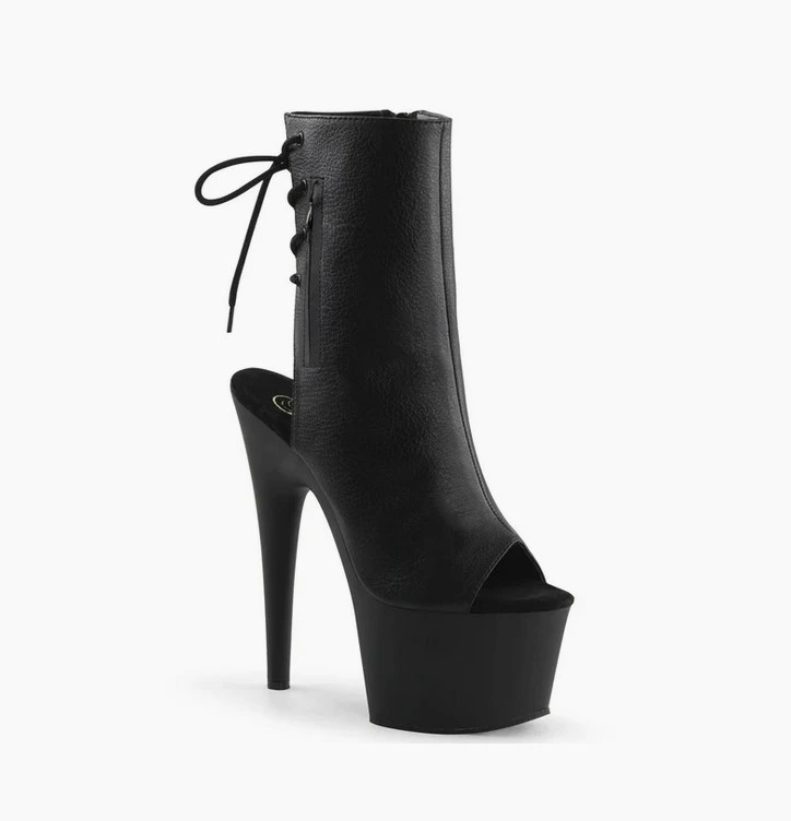 Pleaser Matte Black Booties 