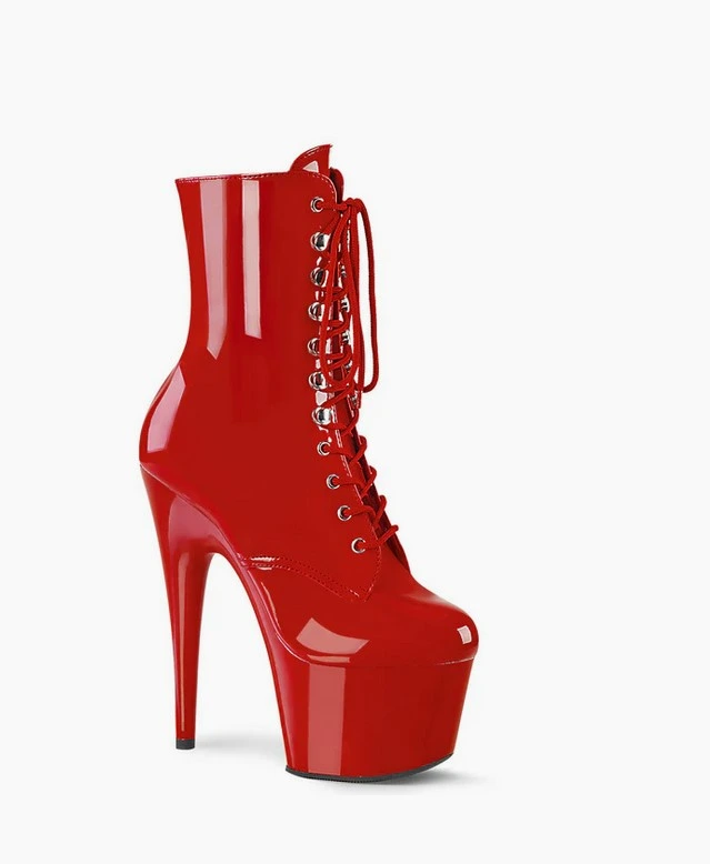 Pleaser Red Booties