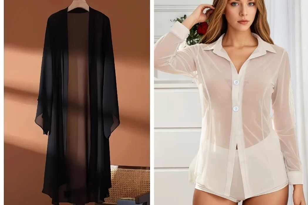 translucent robe + shirt