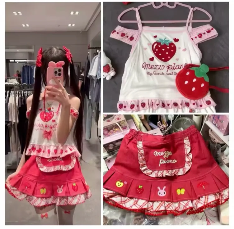 kyoot red mezzo set🎈🤍