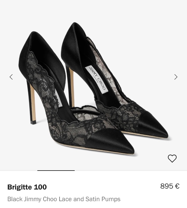 Jimmy choo black lace heels