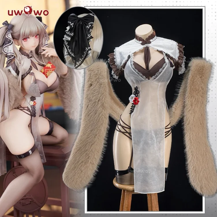 S-3XL INSTOCK Uwowo Azur Lane Formidable Still Illustration Ver. Cheongsam Boudoir Cosplay Costume S-3XL