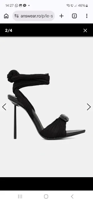 Le Silla sandale cu toc cui Sandalo Numa  negre 6688F100BXPPNEM001