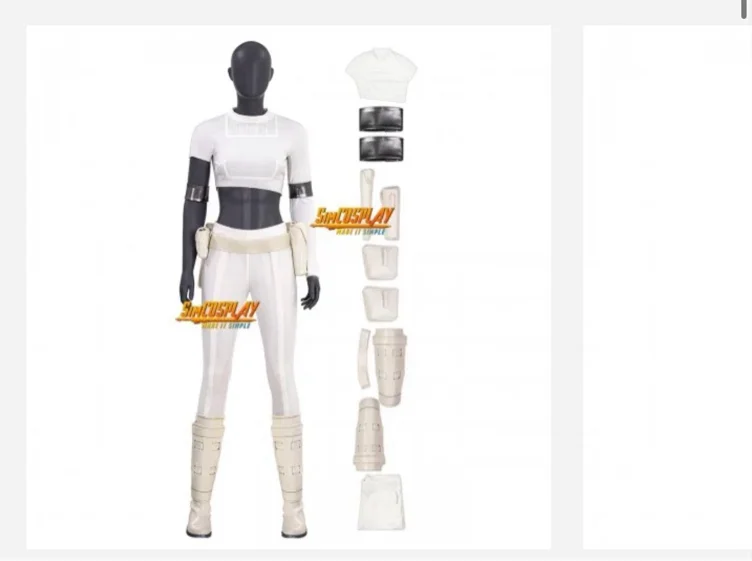 Padme Amidala White Suit Star Wars Attack of the Clones Costume