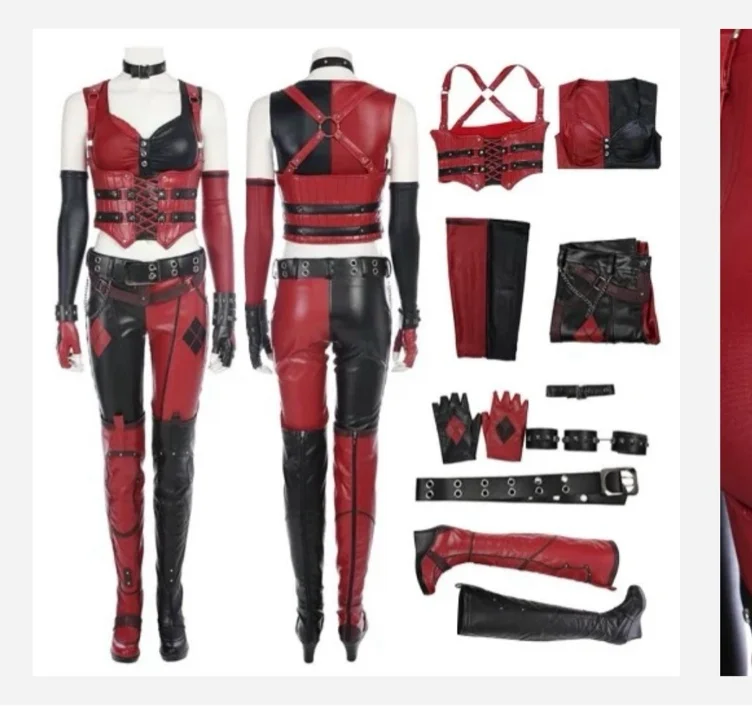 Arkham City Harley Cosplay Costume Top Level