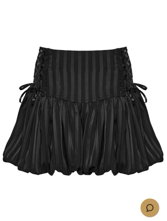 Black Gothic Striped Bloomer Shorts for Women - Devilnight.co.uk