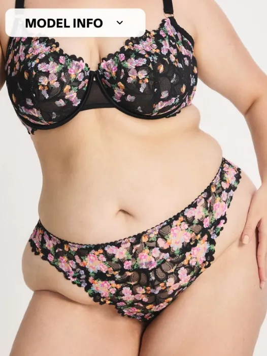 Savage Not Sorry Unlined Lace Balconette Bra and Underwear set