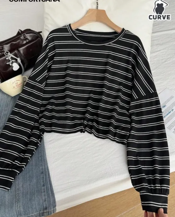 Striped Drop Shoulder Tee
