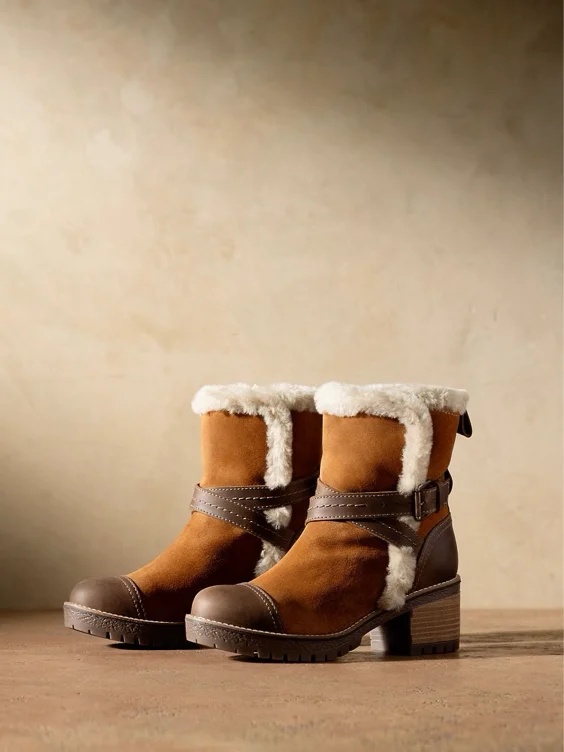 Women’s Amra Shearling-Lined Leather Boots