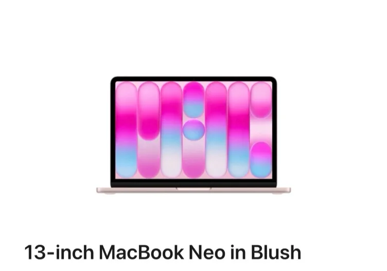 13 inch MacBook Neo - Blush + Mouse