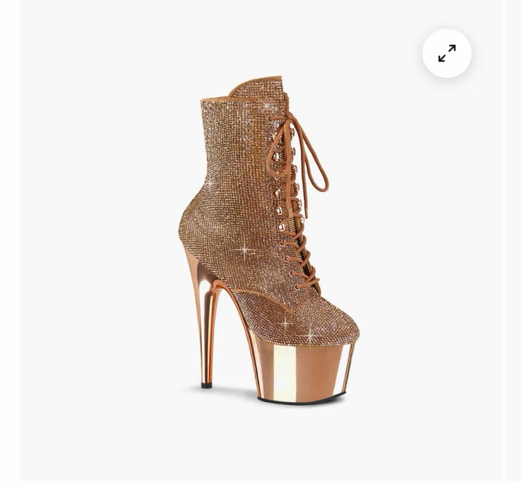Rose gold pleaser ankle boots
