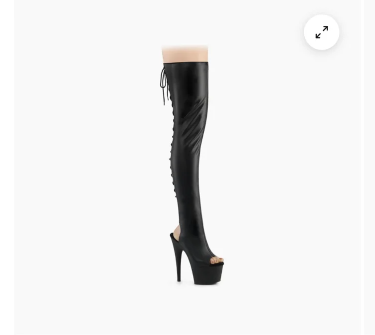 Matte thigh high pleaser heels 