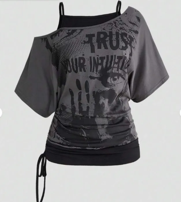 Summer Grunge Punk Vintage Crop Top
