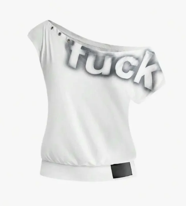  Distressed White Hot Girl Crop Top