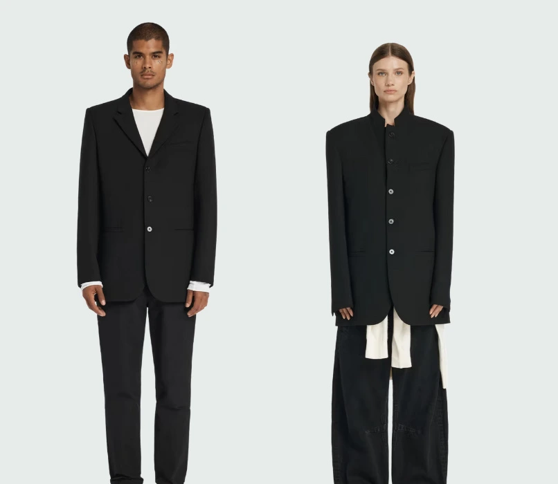 Simple Breasted Blazer Black — Size M