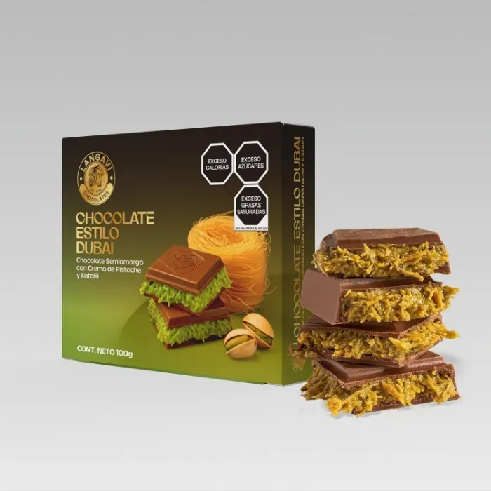Chocolate Dubai Relleno de Crema de Pistache y Kataifi (2-pack)