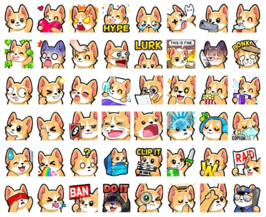 Corgi Emotes for Twitch