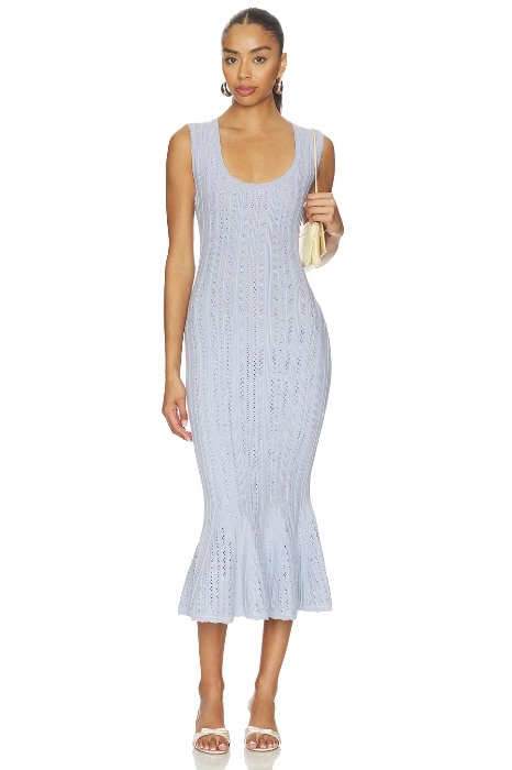 Dislocation Suit Bandeau Dress in Blue MARRKNULL