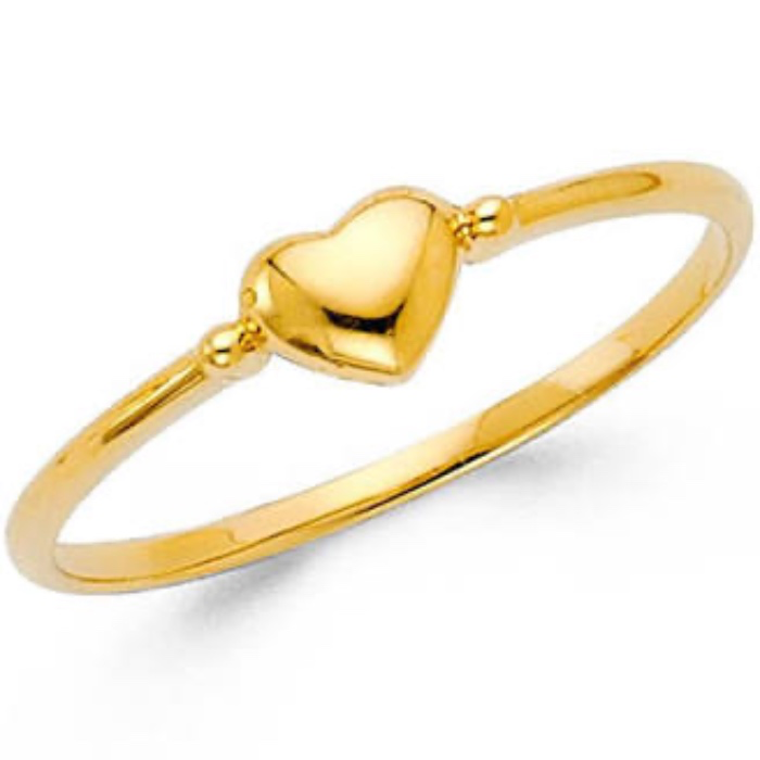 14K Yellow Gold Heart Ring 6 Alexander Gold & Diamonds