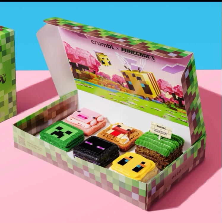 Minecraft theme crumble cookies 