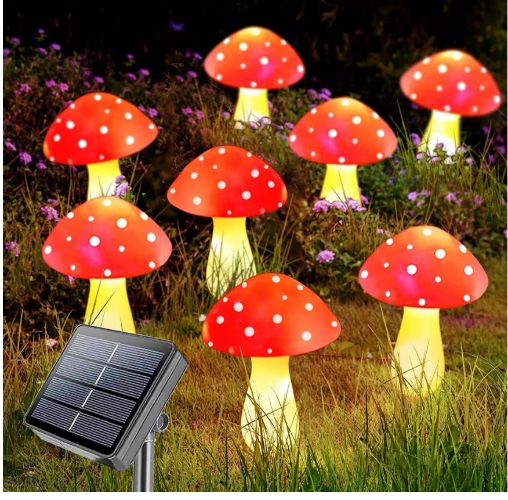 Cute mushroom solar lights 