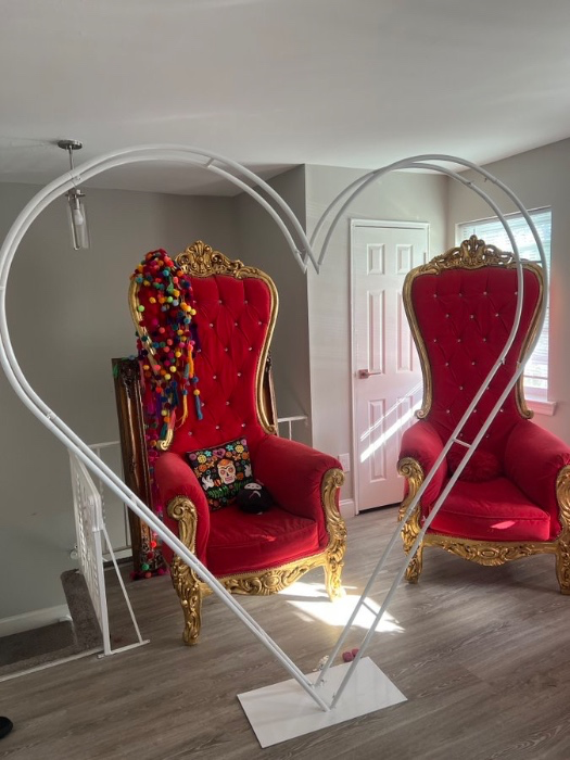 Valentines Day photoshoot supplies.