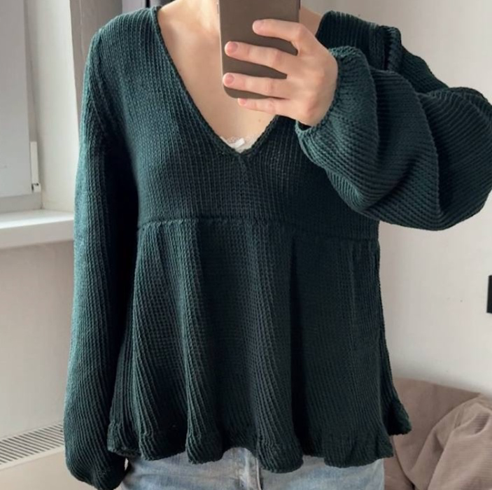 handmade emerald sweater