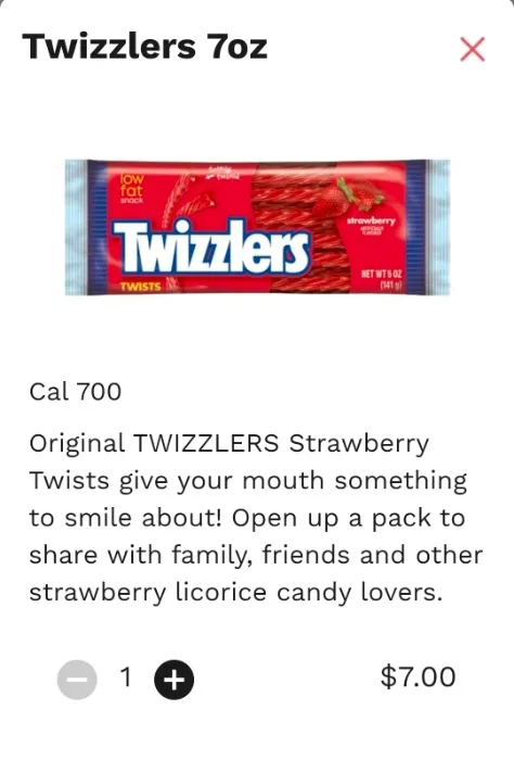 twizzlers at the movies! 