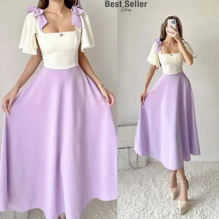 BSD Best Seller Carmella Corset Maxi Dress with Self-Tie Lace Womenswear Casual