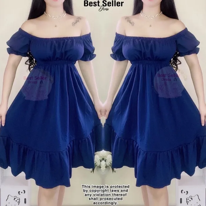 BSD MARICHU PUFF SLEEVES MINI DRESS