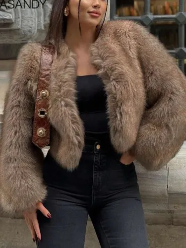 Loose Short Faux Fur Jacket