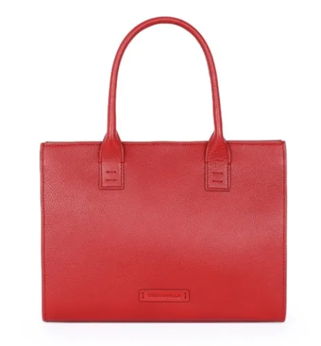 슬림 크로스바디 토트 핸드백 레드