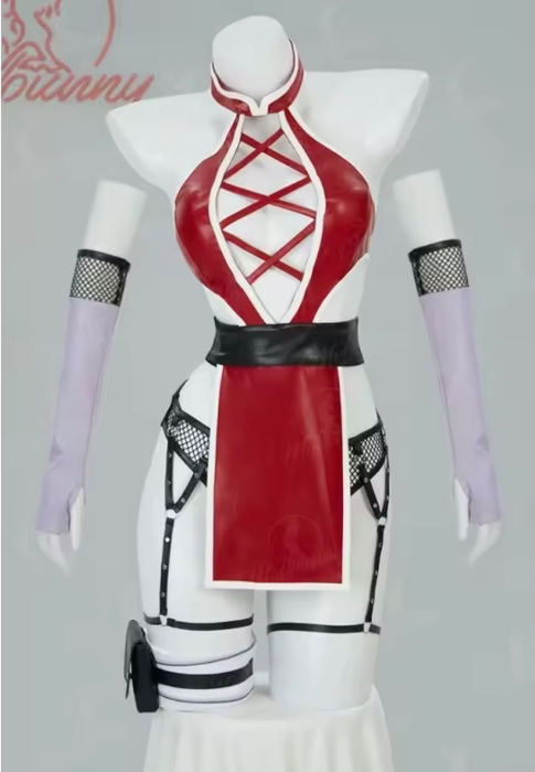 New Model MOBBUNNY Women Ninja Derivative Cosplay Costumes Set Cutout Backless Halter Top And Mesh Panty With Gloves - AliExpress 200000532