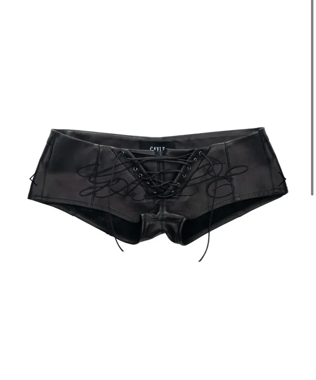 Leather shorts