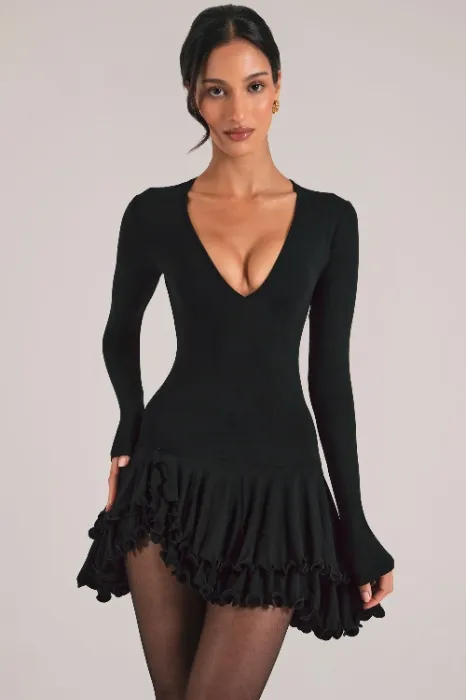 Black Ruffle Dress