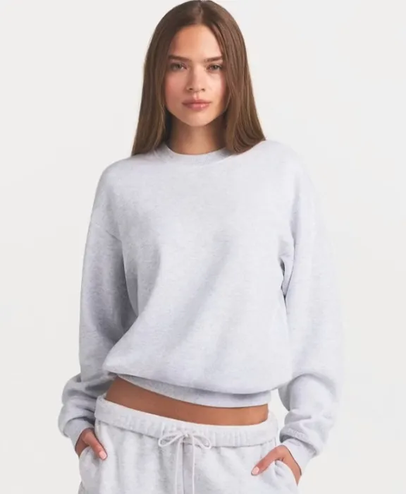 Light Heather Grey Classic Crewneck
