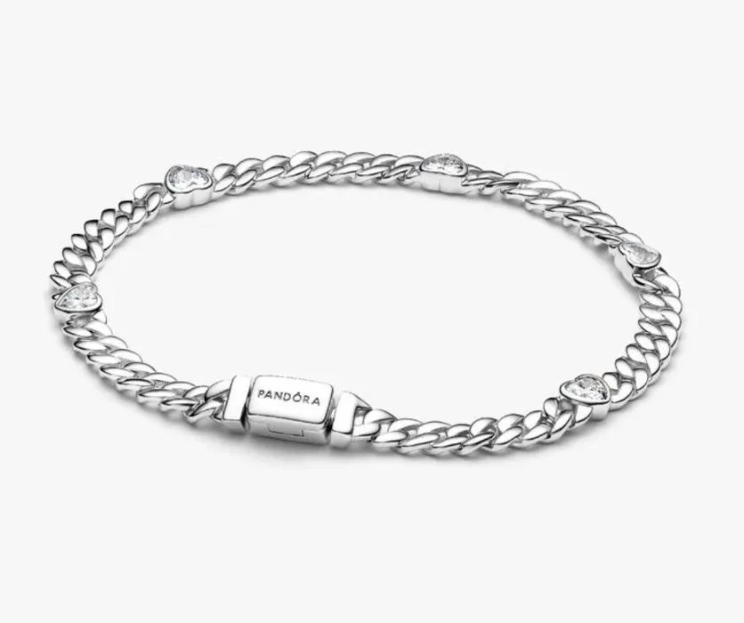 Heart Cuban Chain Bracelet