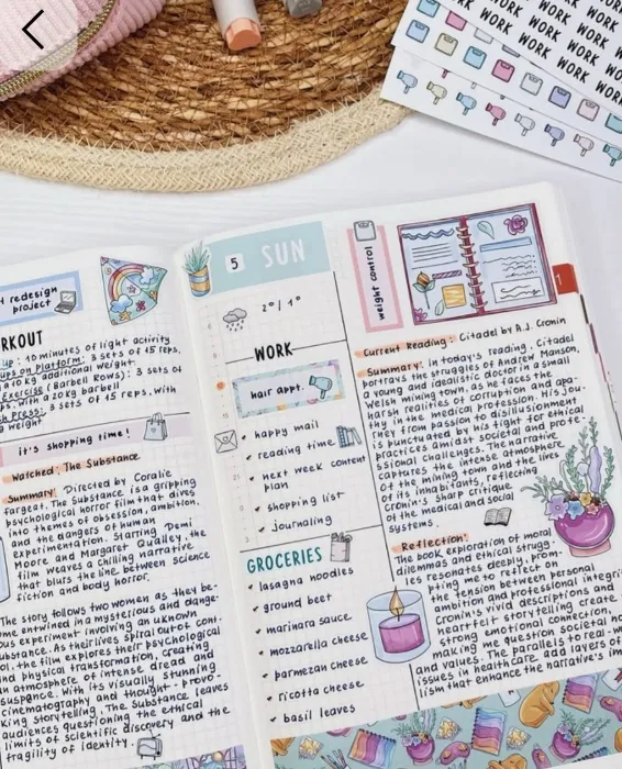2027 Journal and stickers 
