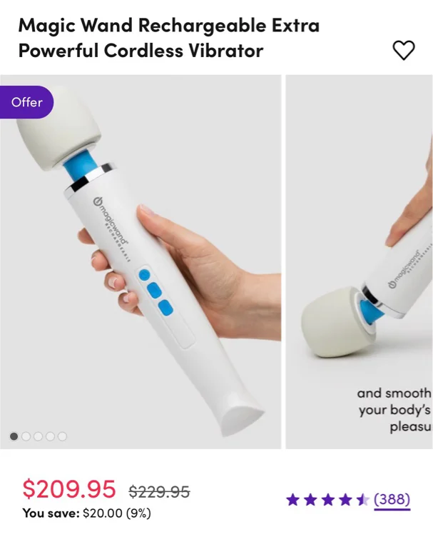 Lovehoney cordless vibrator 